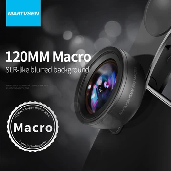 MARTVSEN 120mm 매크로 렌즈, 전문가용 5K HD 10x 슈퍼 매크로 범용 클립 카메라 사진 렌즈, 아이폰 삼성 안드로이드용