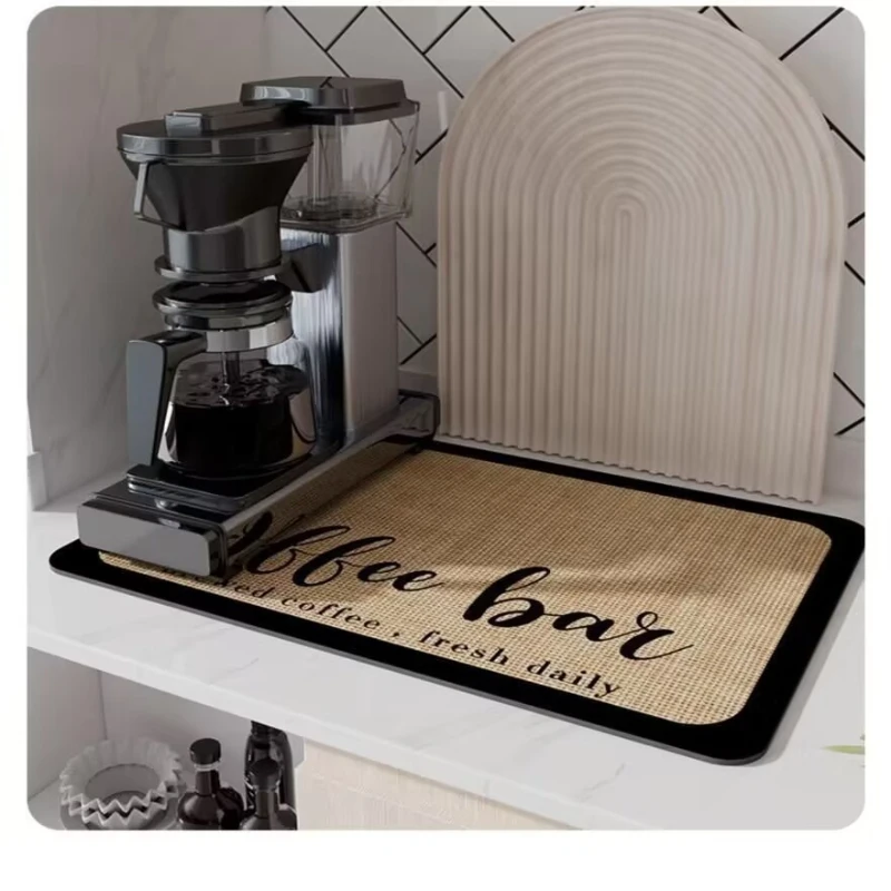 

Large Kitchen Super Absorbent Mat Coffee Dish Draining Mat Drying Mat Quick Dry Bathroom Drain Pad Kitchen Faucet Placemat