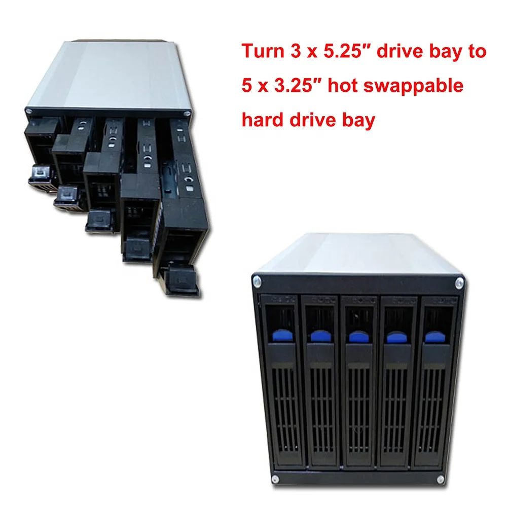 Módulo de intercambio en caliente SATA/SAS 3,5 de 5 bahías