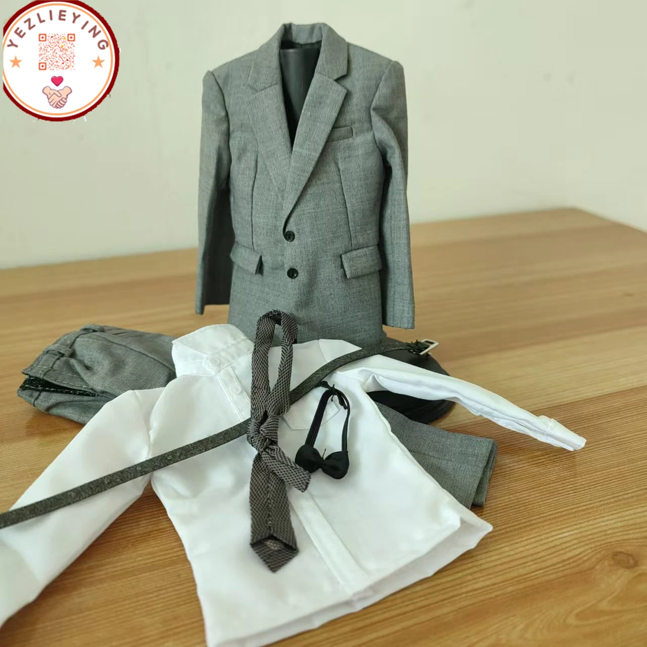 1/6 Sca Male/Man ZYTOYS 5038 Gray Office Gentleman Shirt Suit Pants Trousers Clothing Set Business For 12Inch Hottoys Figure