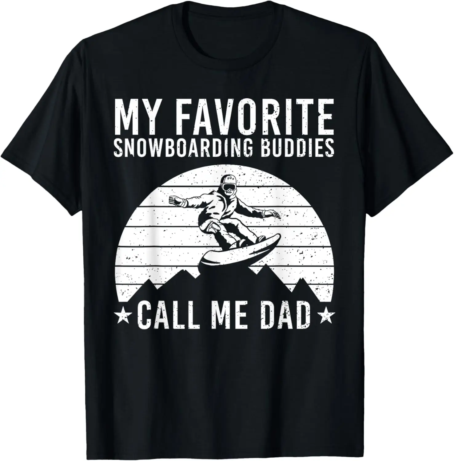 Funny Snowboarding Art Dad Men Father Snowboard Snowboarder T-Shirt