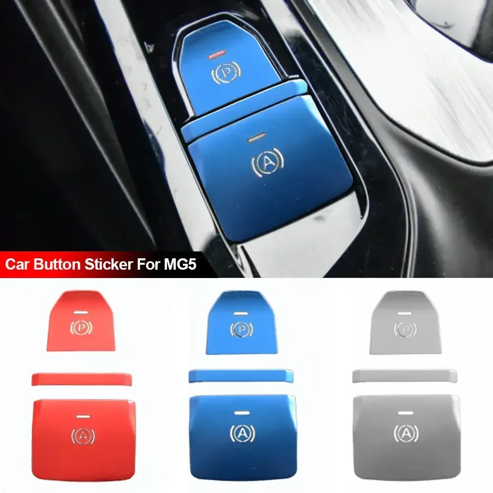 Alloy Car Electronic Handbrake Button Sticker Interior Modification Auto Product Parts Accessories for MG GT 2022 2023 2024