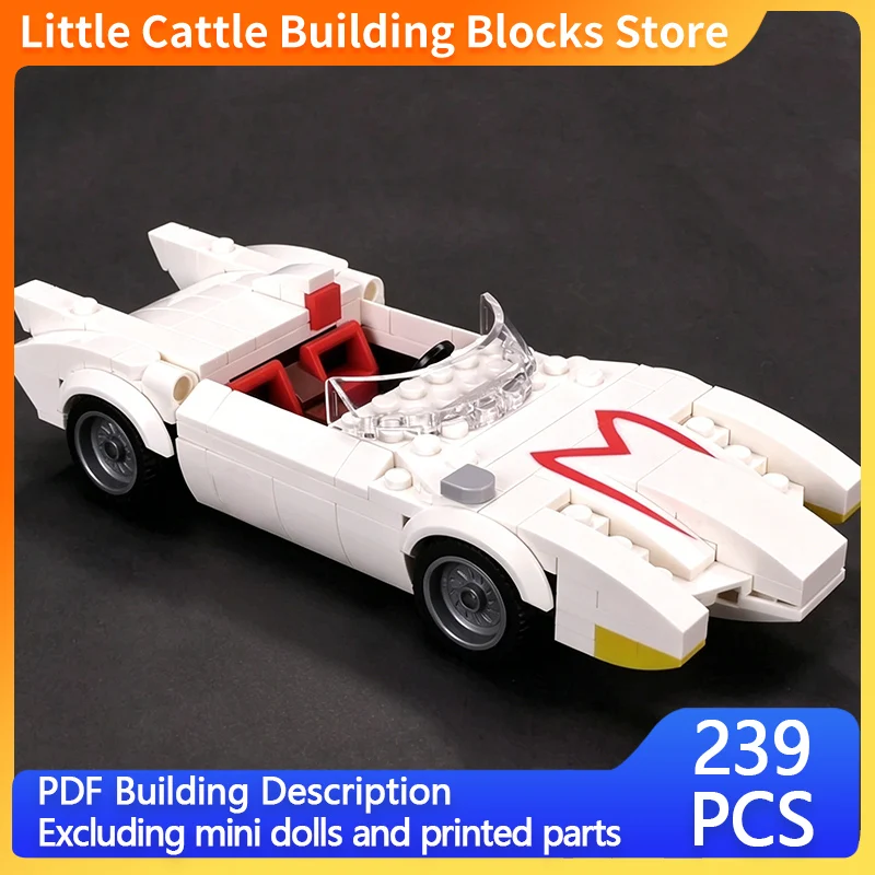 Popular Anime City Car Model MOC Building Bricks Racing Car Modular Technology Gifts Holiday Assemble Children Toys Suit
