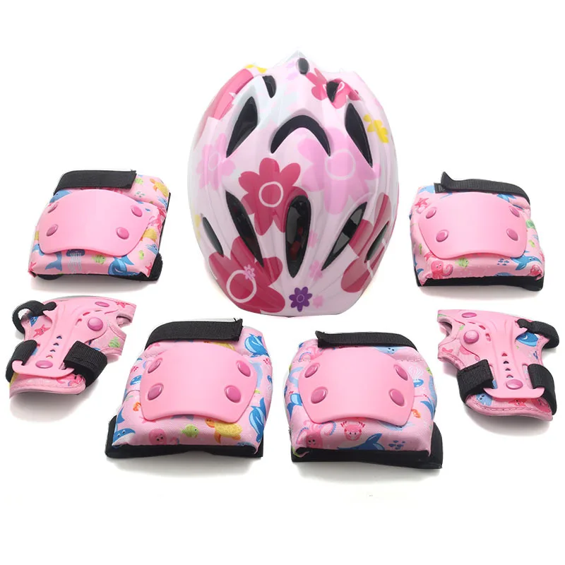 

Children's Ice Skating and Roller Skating Protective Gear Full Set Helmet Bicycle Elbow and Knee Pads Skateboard Protective Gear