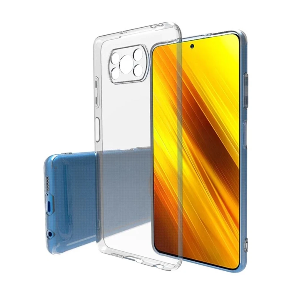 Soft Clear TPU Mobile Phone Case for Xiaomi POCO X3 Pro NFC GT POCOX3 X3NFC Shockproof Transparent Silicone Back Cover Housing