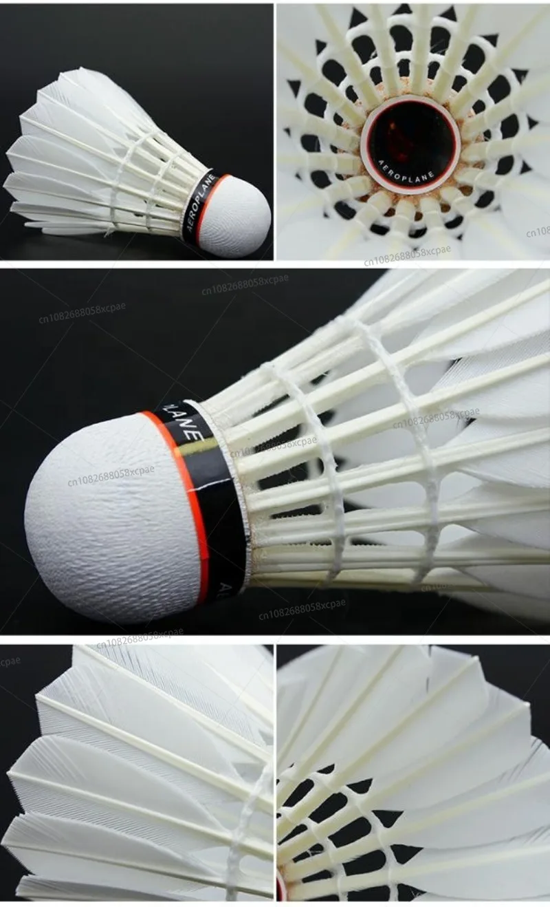 10 tubes Aeroplane EG1130 Black Label Class A Goose Feather Badminton Shuttlecock