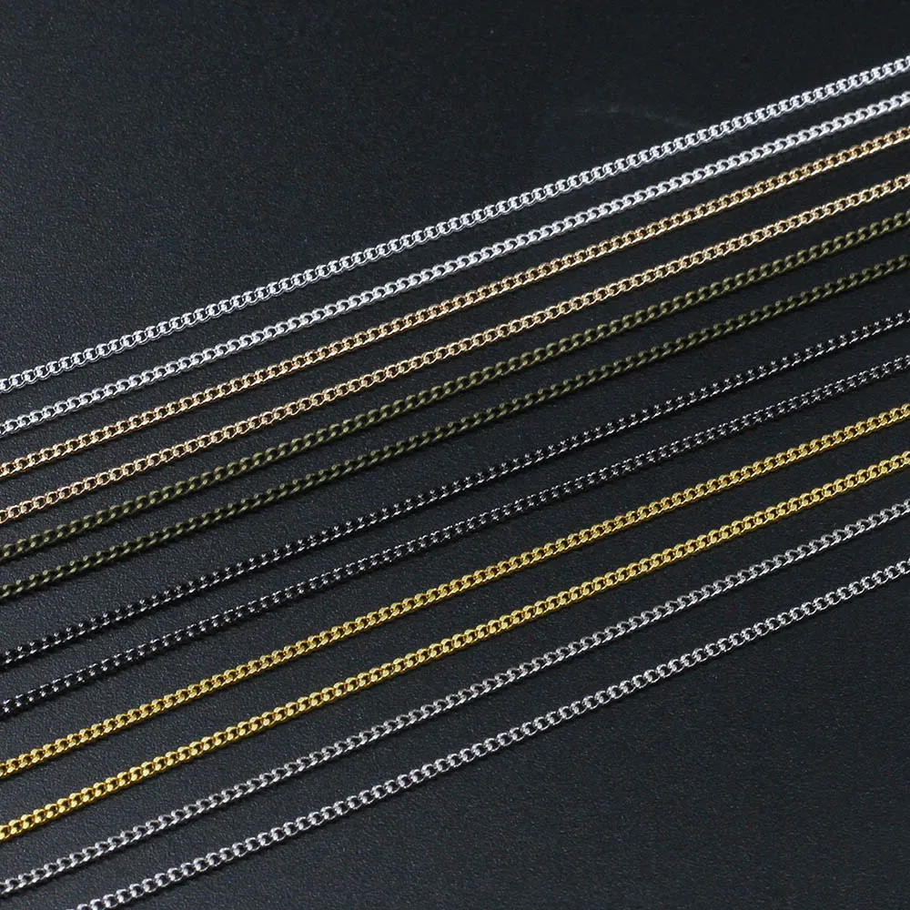 5 10 mt/los Gold Rhodium Bronze Farbe Halskette Ketten Bulk für DIY Halsketten Schmuck machen Ergebnisse Zubehör hand gefertigt