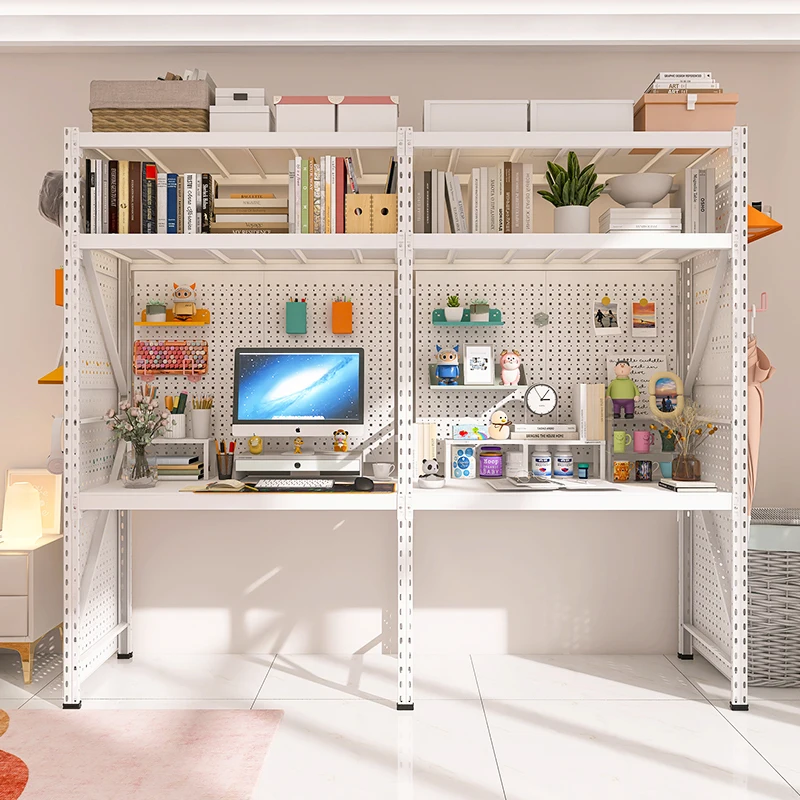 

White hole board desk computer desk storage rack