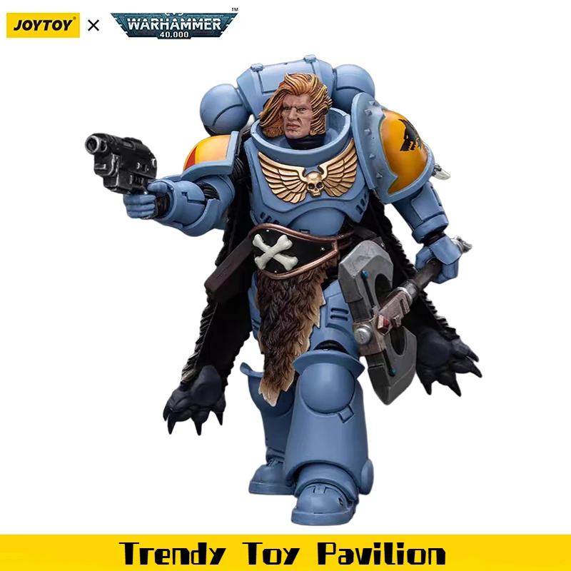 【JOYTOY】Warhammer 40K مشاة البحرية الفضائية ذئاب الفضاء مخلب حزمة زعيم لوجان Ghostwolf 1/18 عمل نموذج لجسم