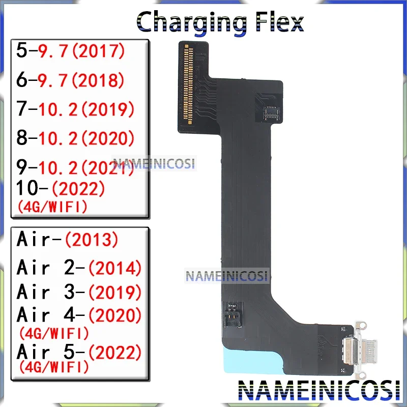 

USB Ports Charger Dock Connector Microphone Cable for Ipad Air 3rd 4th 5th 6th 7th 8th 9th 10th Generation Charging Flex