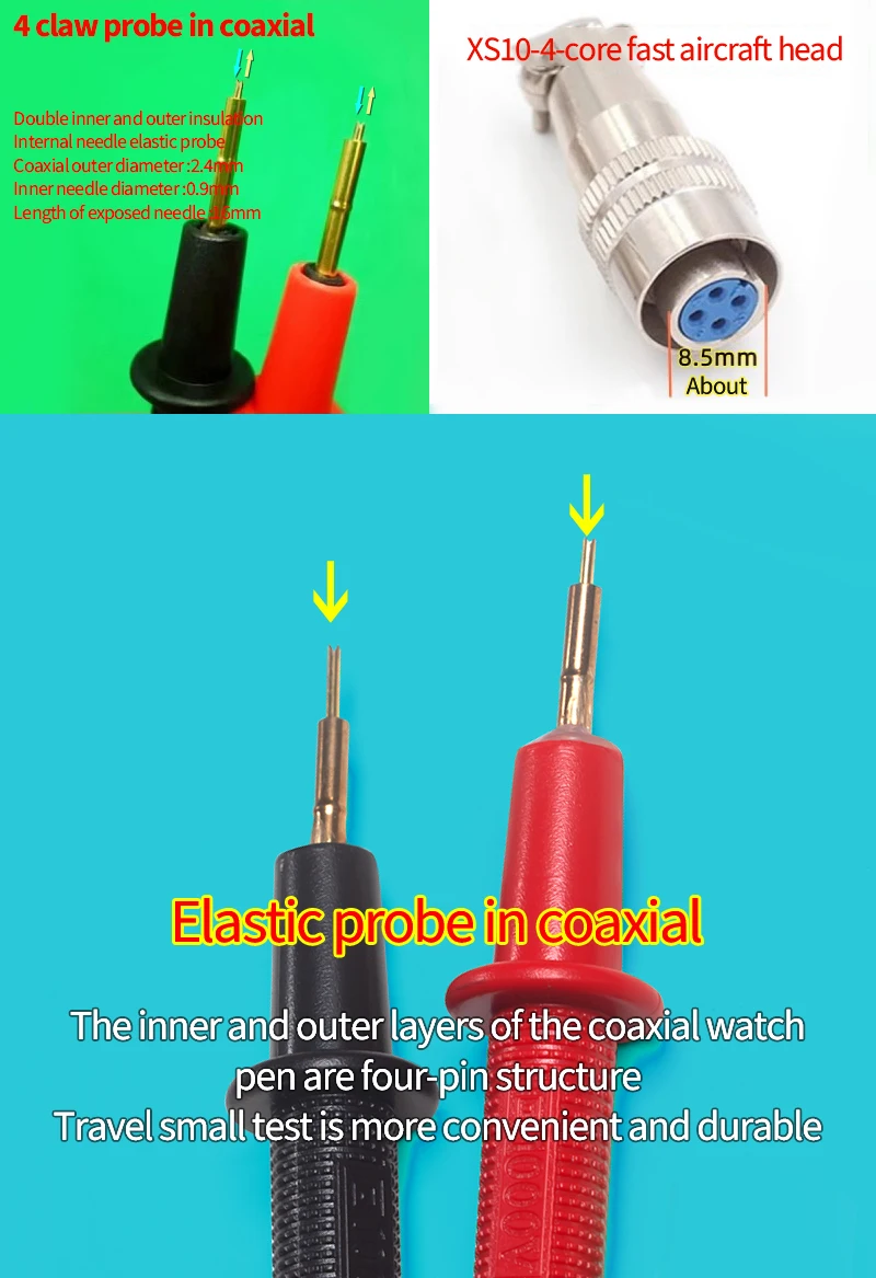 Vier draht yr1035 verwenden Batterie Innen widerstand verbessert Tester Sonden stift gestrafft Tests onde Pin Kelvin Clip – Detail 9
