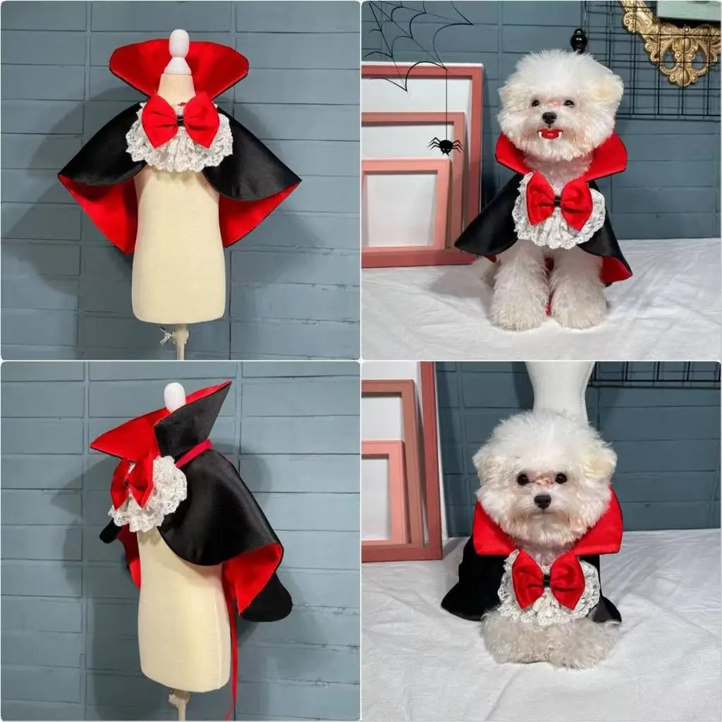 Halloween Vampire Cloak for Pet, Cosplay Cloak, Cat Clothes, Dog Cloak