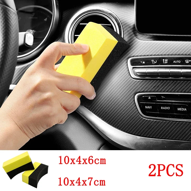 2PCS Car Wheel Brush Sponge Cleaning Tool Tire Wash Wipe Water Suction Sponge Pad Wax Polishing Tyre Brushes Tools Car Wash