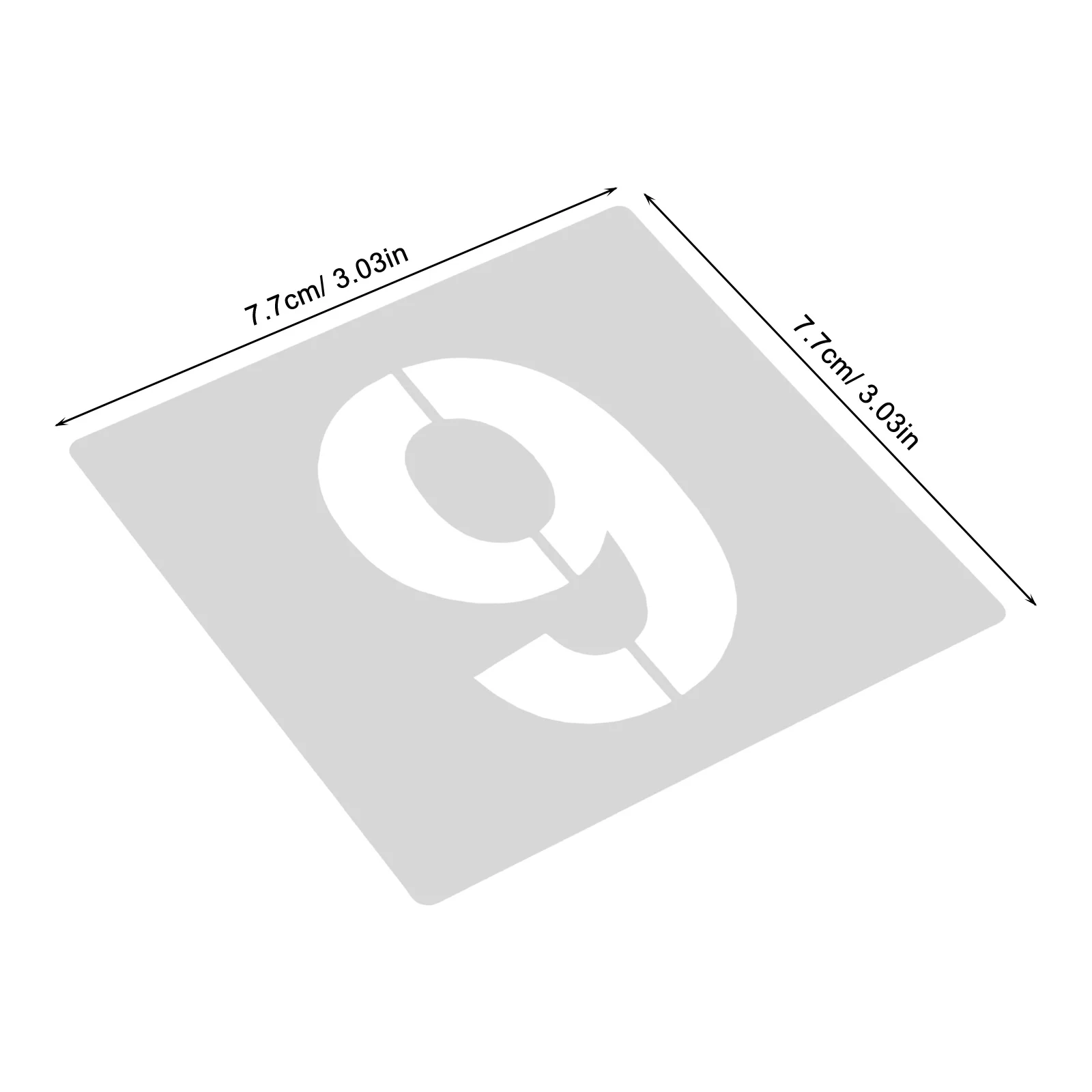 مجموعة واحدة من استنسل أرقام الحروف الأبجدية القابلة لإعادة الاستخدام 26 حرفًا و10 أرقام قوالب بلاستيكية لتعلم الأنشطة اليدوية التي يمكنك صنعها بنفسك #3