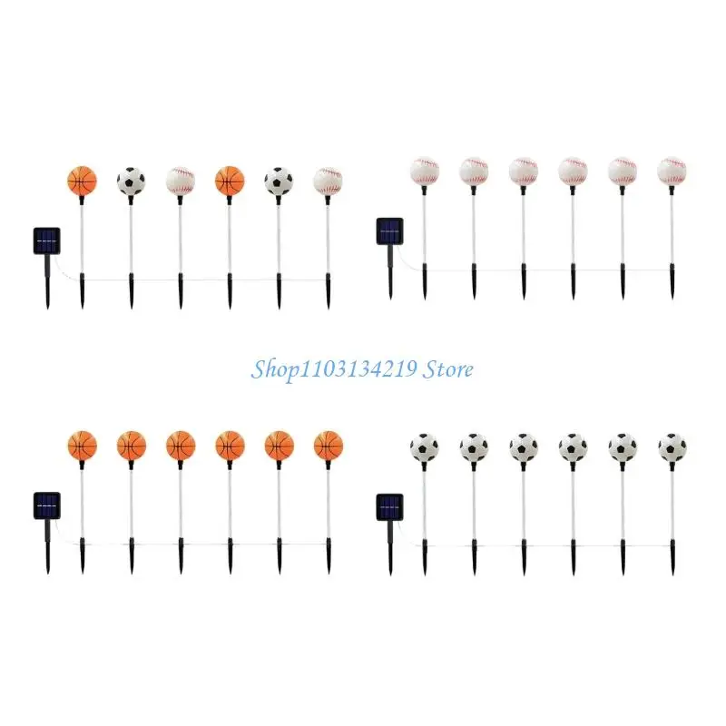 N5KC Garden Lights Football/Basketball/Baseball for Outdoor with Auto on off