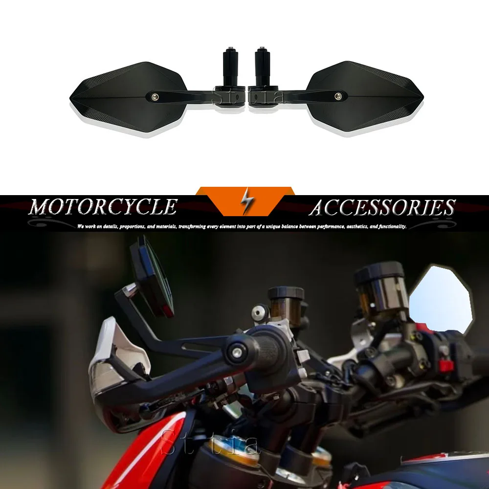 

2025 New Motorcycle Handlebar Rearview Mirror For Ducati Hypermotard 950 SP RVE 2019-2024 HYPERMOTARD 950 Handle Bar End Mirrors