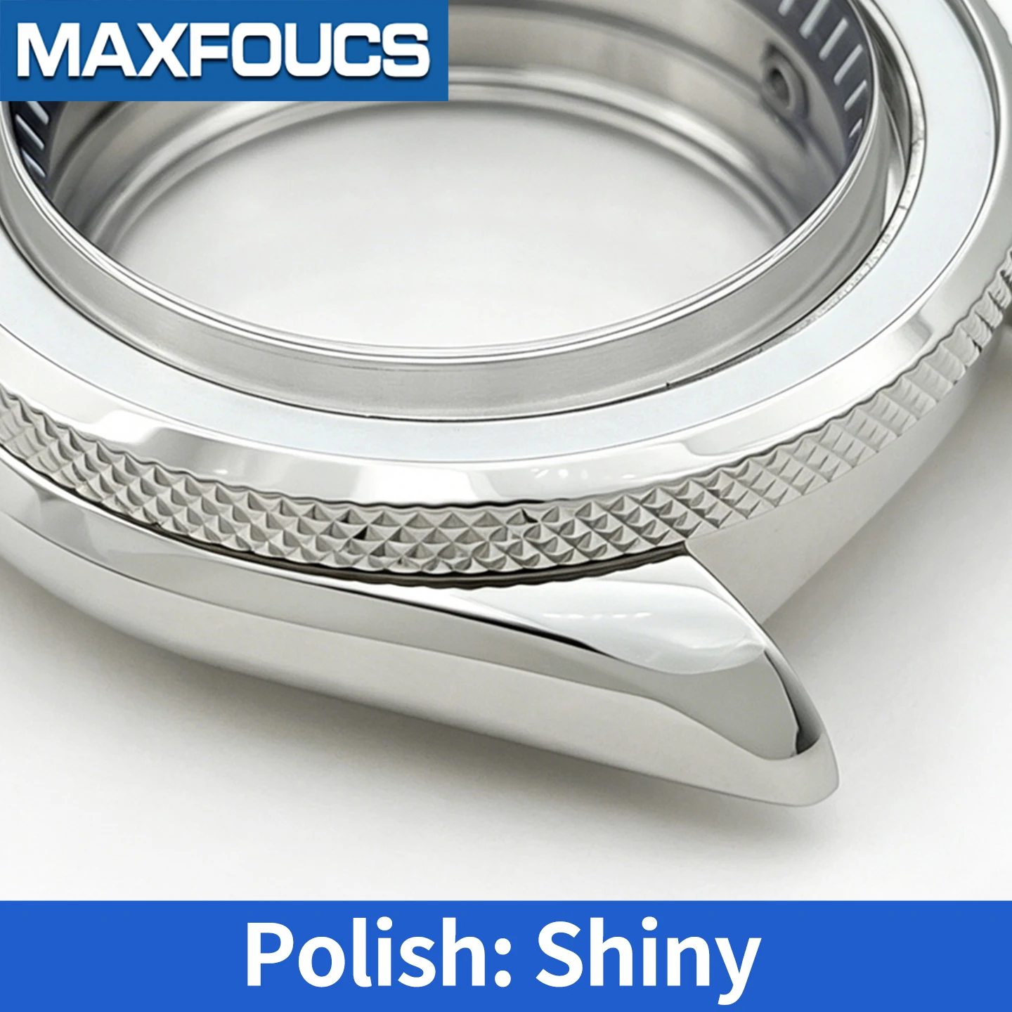 Sea Master/Turbine/Prospex/MM300 Glänzend Silbernes Uhrengehäuse für SKX SKX007 NH35 4R36 4-Uhr-Position MOD Stahl Uhrengehäuse Teile Maßanfertigung – Detail 6