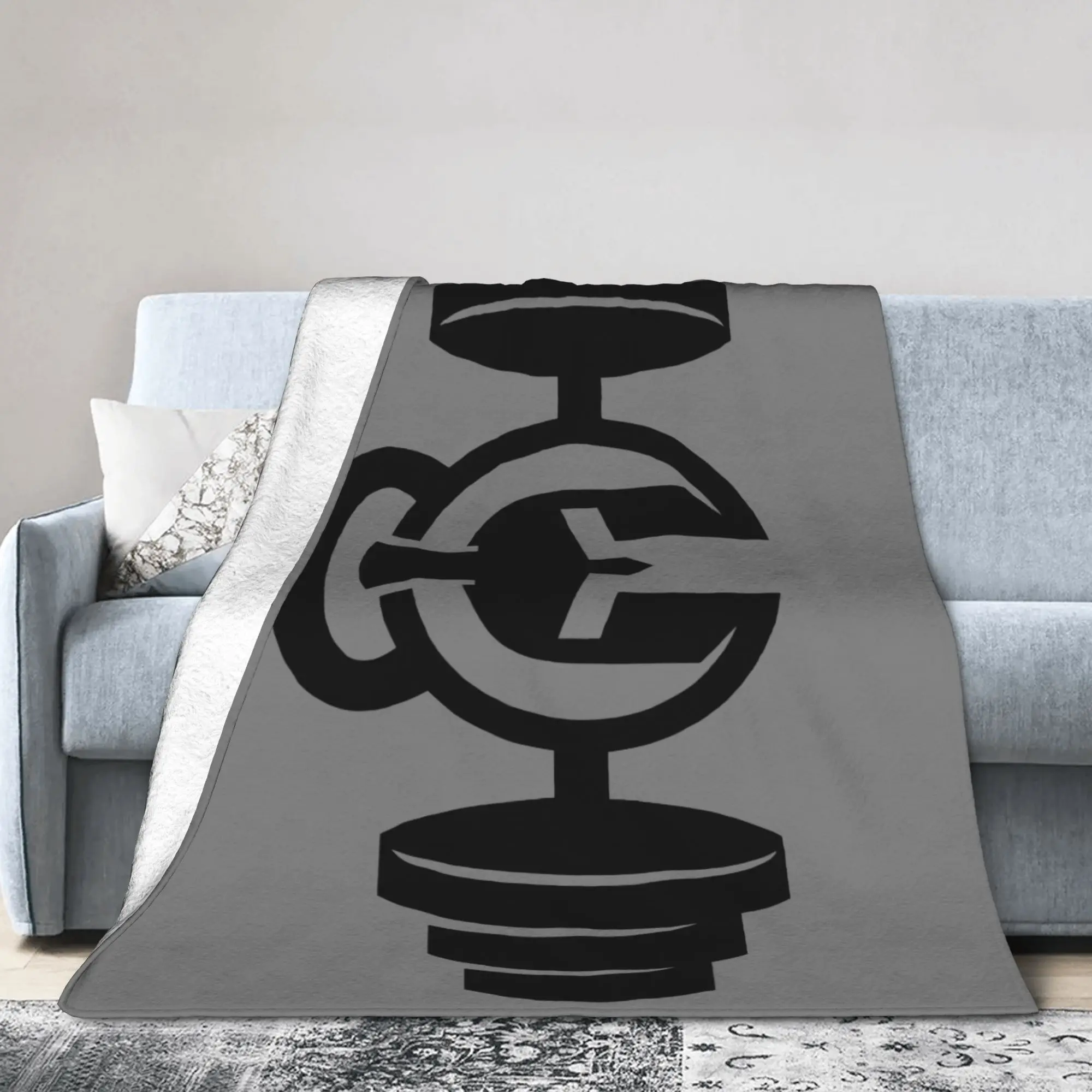 Custom Sofa Fleece Spartan Gym Logo Throw Blanket Warm Flannel Bodybuilding Fitness Muscle Blankets for Bed Travel Couch Quilt