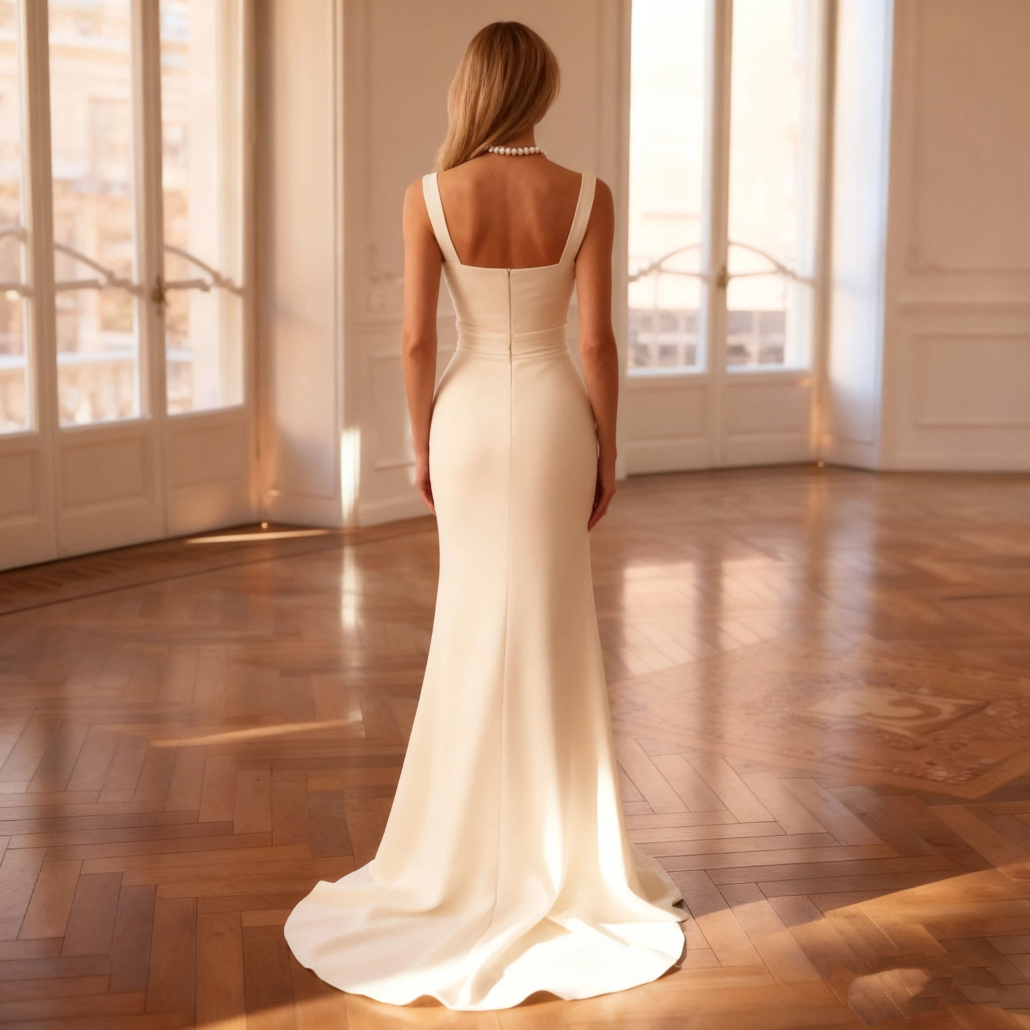 تخصيص لتدابير فستان الزفاف فساتين الزفاف المذهلة vestidos de novia ساحة طوق عارية الذراعين بلا أكمام الطية طول الأرض