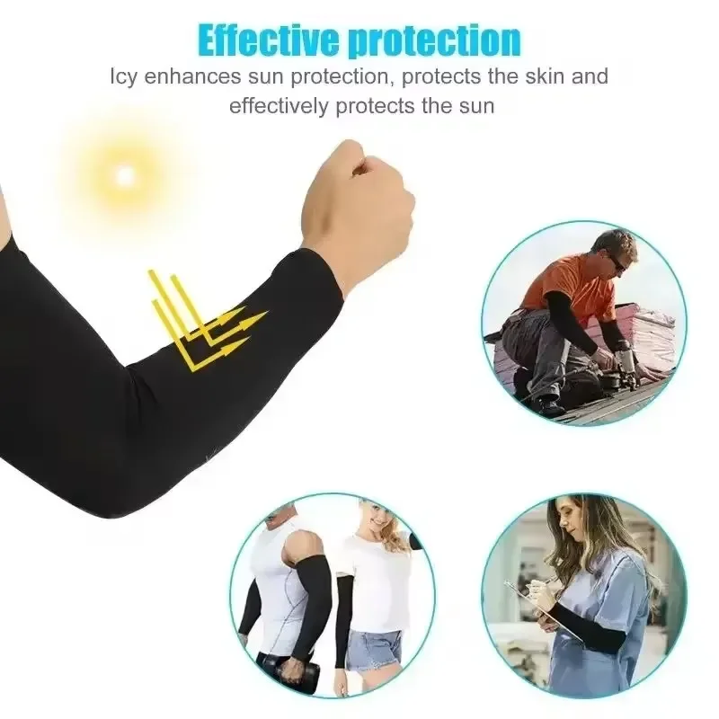 1 Pair of Arm Sleeves for Outdoor Sports UV Protection Cooling Sleeves Summer Running and Fishing Gear image 5