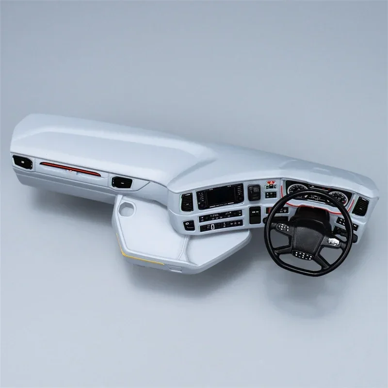 คอนโซลกลางจำลอง 770S สำหรับรถบรรทุก Tamiya RC ขนาด 1/14 รุ่น SCANIA 770S 6X4 56368 8X4 56371 อุปกรณ์ตกแต่งรถยนต์