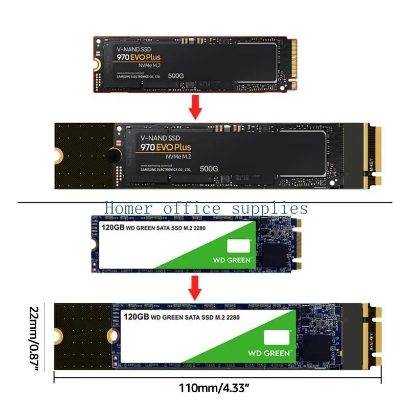 K43B لـ M.2 B-Key DISKS CARD / M-KEY PCI-E NVME LAPTOP SSD