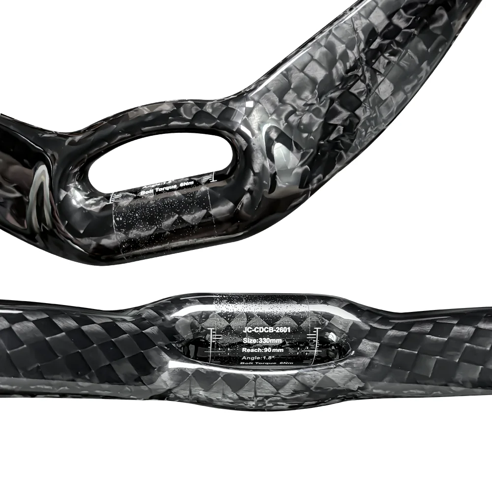 BALUGOE Carbonfaser-Fixed-Gear-Wettkampf-Fahrradlenker 12K Glänzende Textur Bahnrad TT Lenker 2027 UCI Neue Regeln – Detail 11