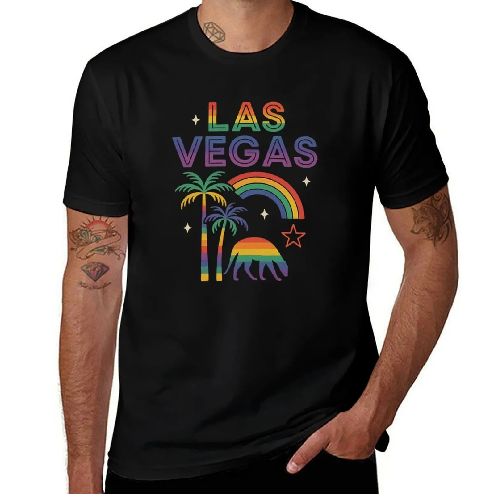 

vegas T-Shirt summer top custom t-shirts blue lock mens funny t shirts