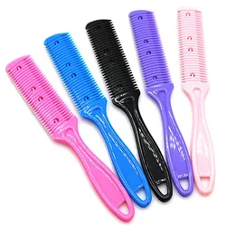 1 Pc Multicolor Hair Cut Barber Styling Scissor Double-sided Blade Sharpening Comb Haircutting Knife Thinning Combs Styling Tool