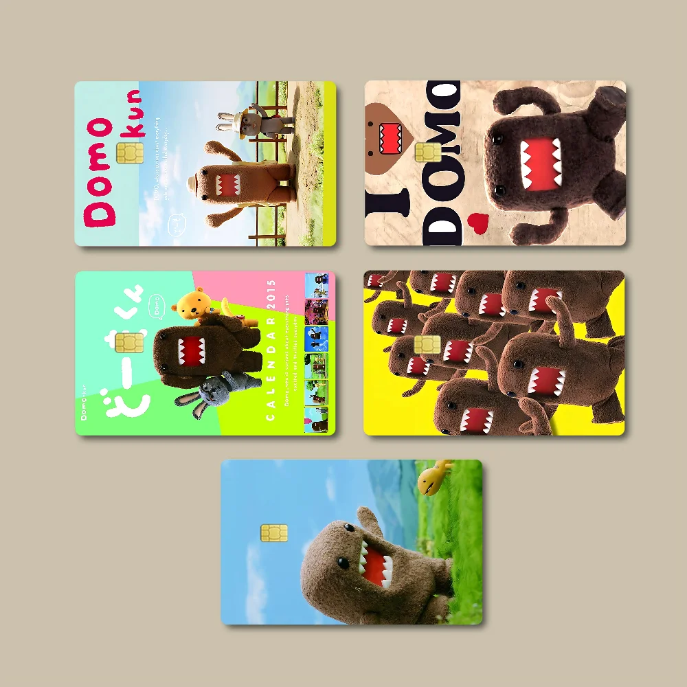 

Cute D-Domo-Kun Classic Movie 2024 Anime Cartoon Skin Stickers Film Tape Case For Big Credit Debit Card Front Side