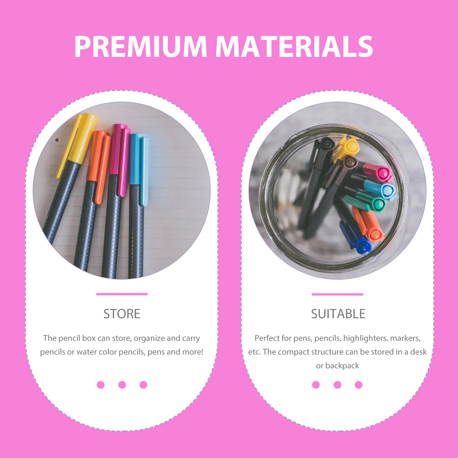 

Clear Pencil Box For Students Multi-Functional Pen Organizer Storage Case Portable Plastic Stationery Container Lightweight