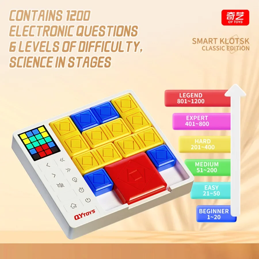 

QiYI Smart Klotsk Puzzle Electronic Toys Logic Brains Teaser Huarong Road Board Game Early Enlightening Toys Children Gift
