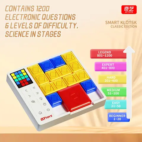 QiYI Smart Klotsk Pussel Elektroniska Leksaker Logik Hjärngympa Huarong Road Brädspel Tidig Upplysande Leksaker Barnpresent 10 best sales smartspel - №4