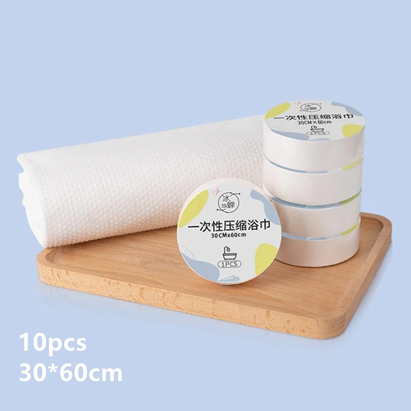 

10pcs 30*60CM Disposable Compressed Towel Large Thickened Bath Towels Travel Hotel Bath Washable Towels Face Cleansing Towels