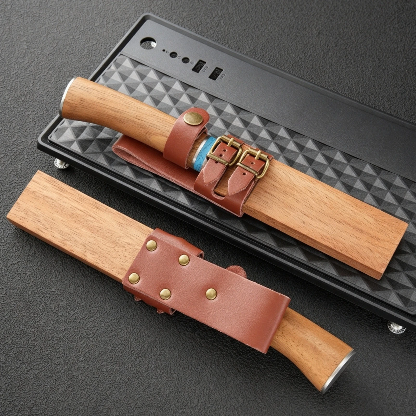 Outdoor Straight Fixed Blade K - огляд і ціна Leatherwork Knife Sheath