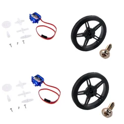 2Pcs/lot Feetech FS90R Servo / Wheel 360 Degree Continuous Rotation Micro RC Servo Motor For RC Car Boat Robot Drones 6V 1.5KG