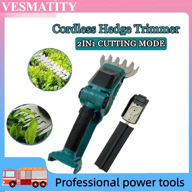 2026 new 2 in 1 cordless grass and hedge trimmer handheld electric shears for garden shrubbery trimming for 18V 20V battery