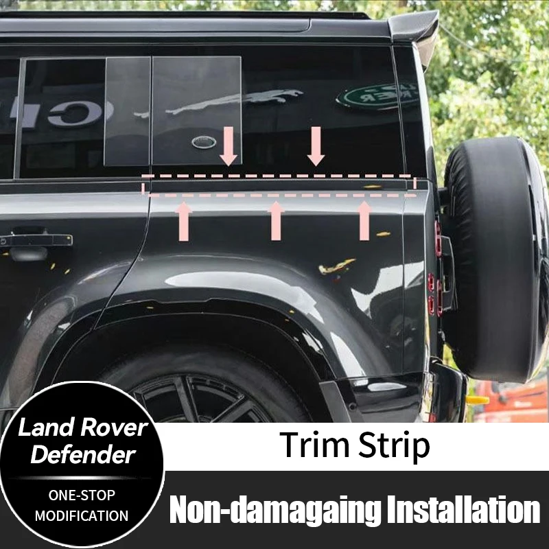 

1Pair For Land Rover Defender 90/110 Trim Strip No-Hole Side Ladder Storage Box Without Hole Decorative Panel Car Accessories