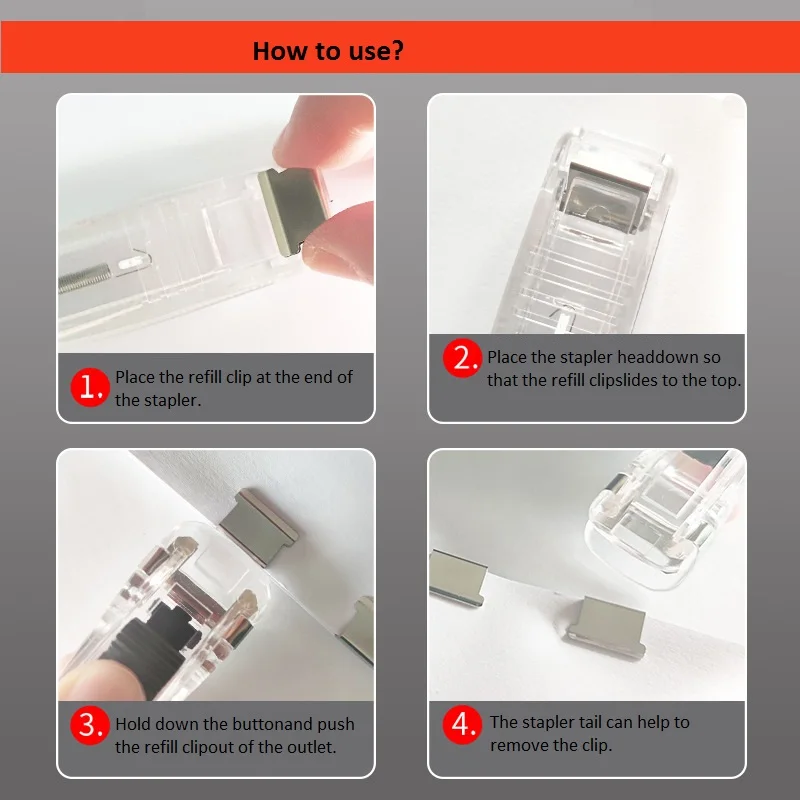 再利用可能なハンドプッシュホッチキス、クラムクリップディスペンサー、ペーパーブックファイル、バインダー、オフィスドキュメント用の製本ツール、学用品