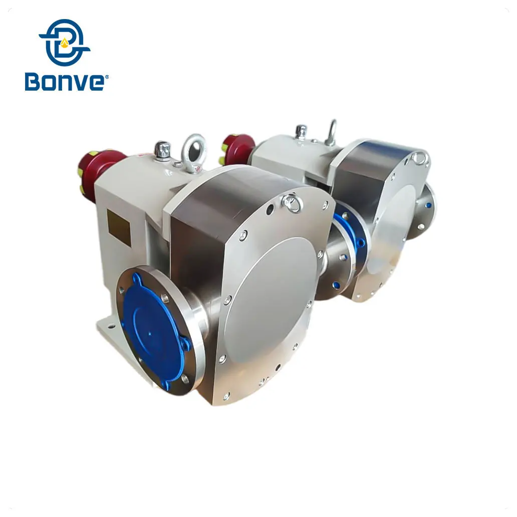 Bomba Rotativa de Tres Lóbulos con Sello Mecánico, Motor Eléctrico de 3HP para la Industria Alimentaria, Construcción de Acero Inoxidable, Fácil de Limpiar