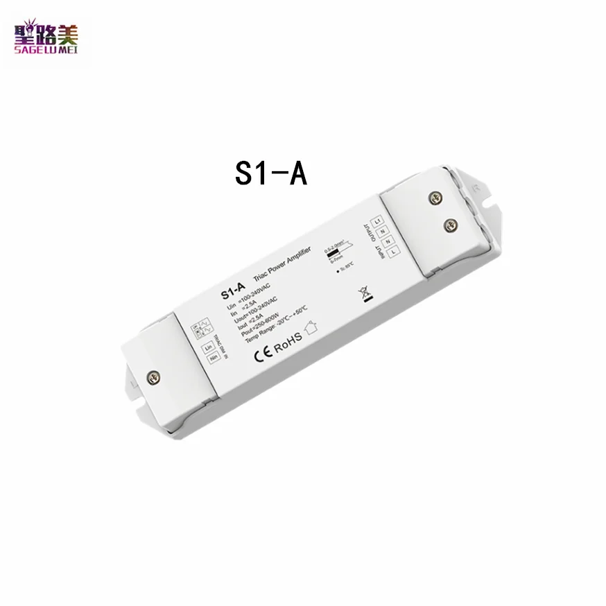 

1CH*2.5A 110V-220VAC Triac Power Amplifier S1-A 1 Channel Repeater Console Work Dimmable LED Lights Or Triac Dimmable Driver