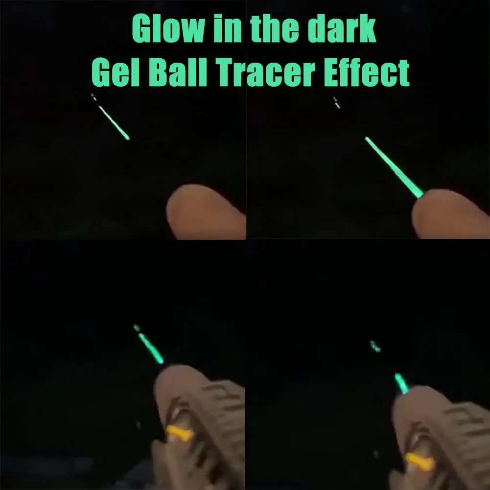 Glow in The Dark Activator Hopper & Feedneck per illuminare munizioni per pistola a sfera in Gel per Splatter Ball Blaster Night Outdoor Game