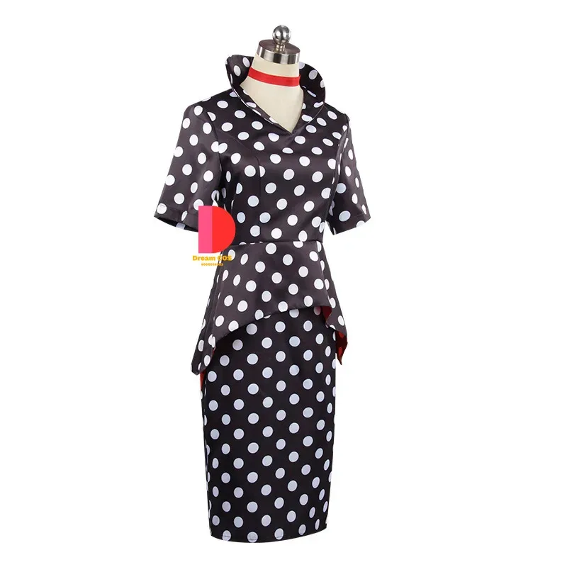 

Halloween Cosplay Costume Mother Role-playing As Movie Character Complete Women's Outfit Sell Like Hotcakes Black Spotted Skirt