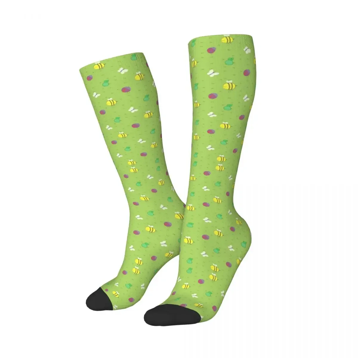 Adventure Time End Credits Pattern Socks Harajuku Super Soft Stockings All Season Long Socks Accessories for Man's Woman's Gifts