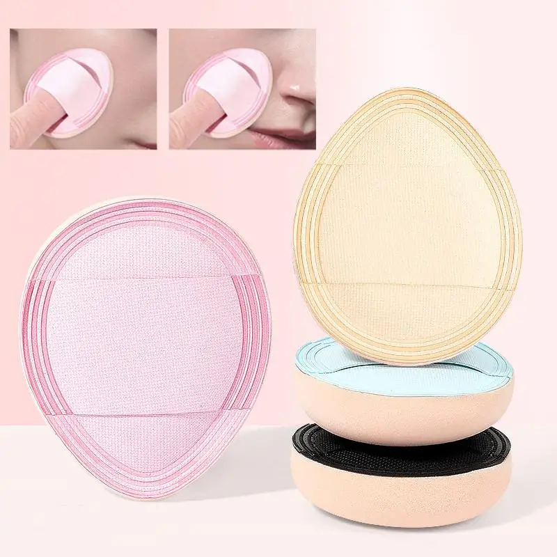 Mini bouffée de poudre pour les doigts, coussin d'air épais, correcteur, fard à joues, éponge de maquillage douce, utilisation humide et sèche, outil de beauté pour les détails du visage, 1/3 pièces