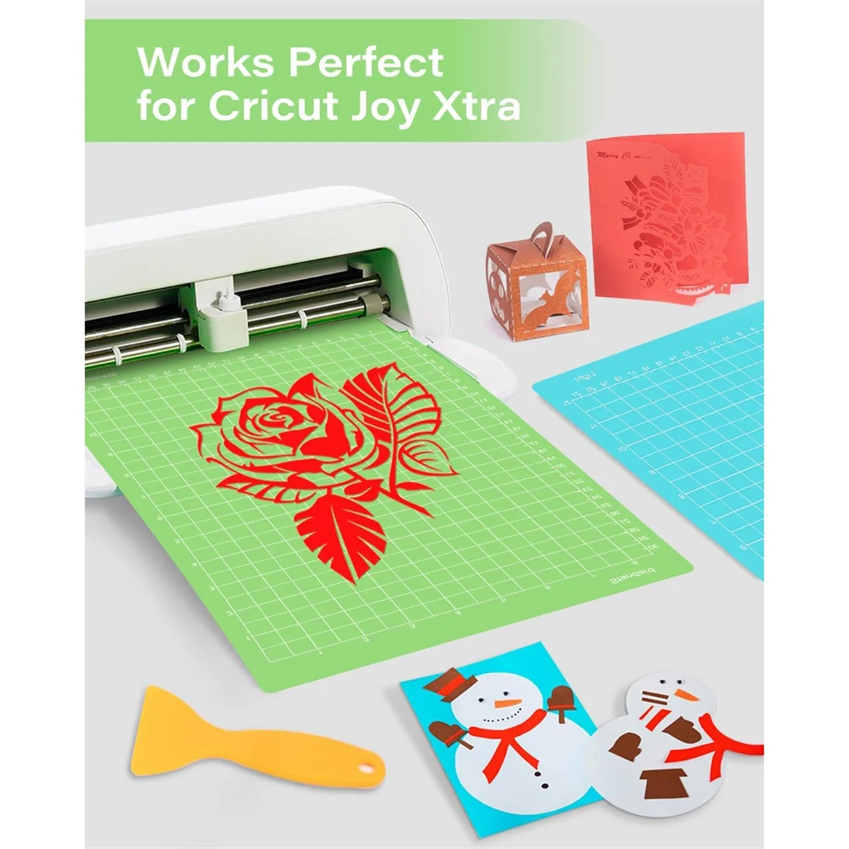 6pcs Cutting Mat for Cricut Joy Xtra 12x8.5in Adhesive Reusable Craft Cutting Mats Sticky Accessories Replacement Vogue