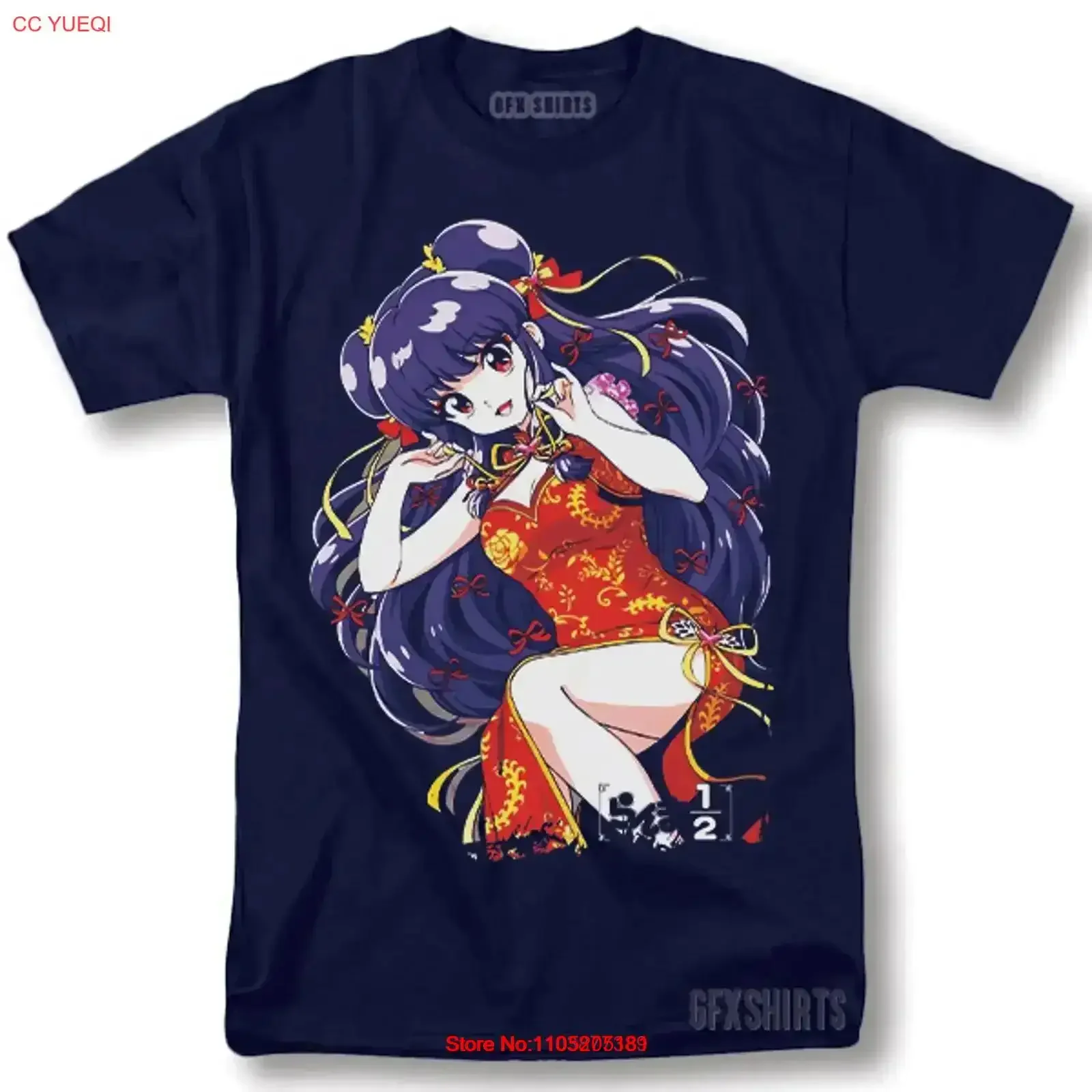 رانما 1 2 تي شيرت أنيمي مانغا شامبو روميكو تاكاهاشي فتاة Kawaii خمر غسلها الجرافيك مصمم الملابس موضة امتدت #1