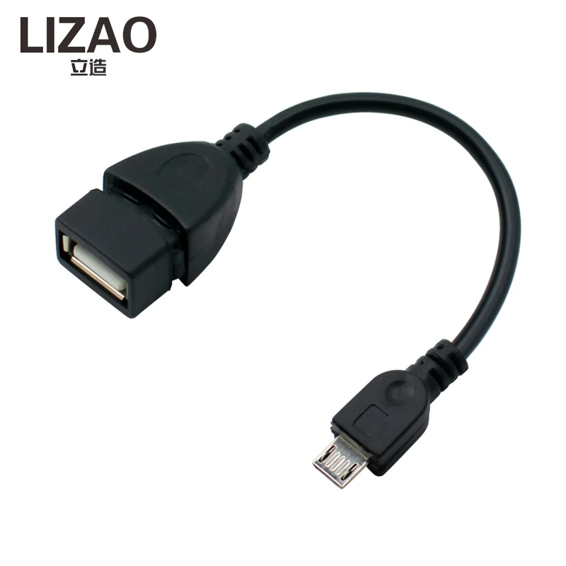 LIZAO Micro USB 2.0 A Female to B Male OTG Adapter Cable for Samsung HTC LG Android Phone Tablet