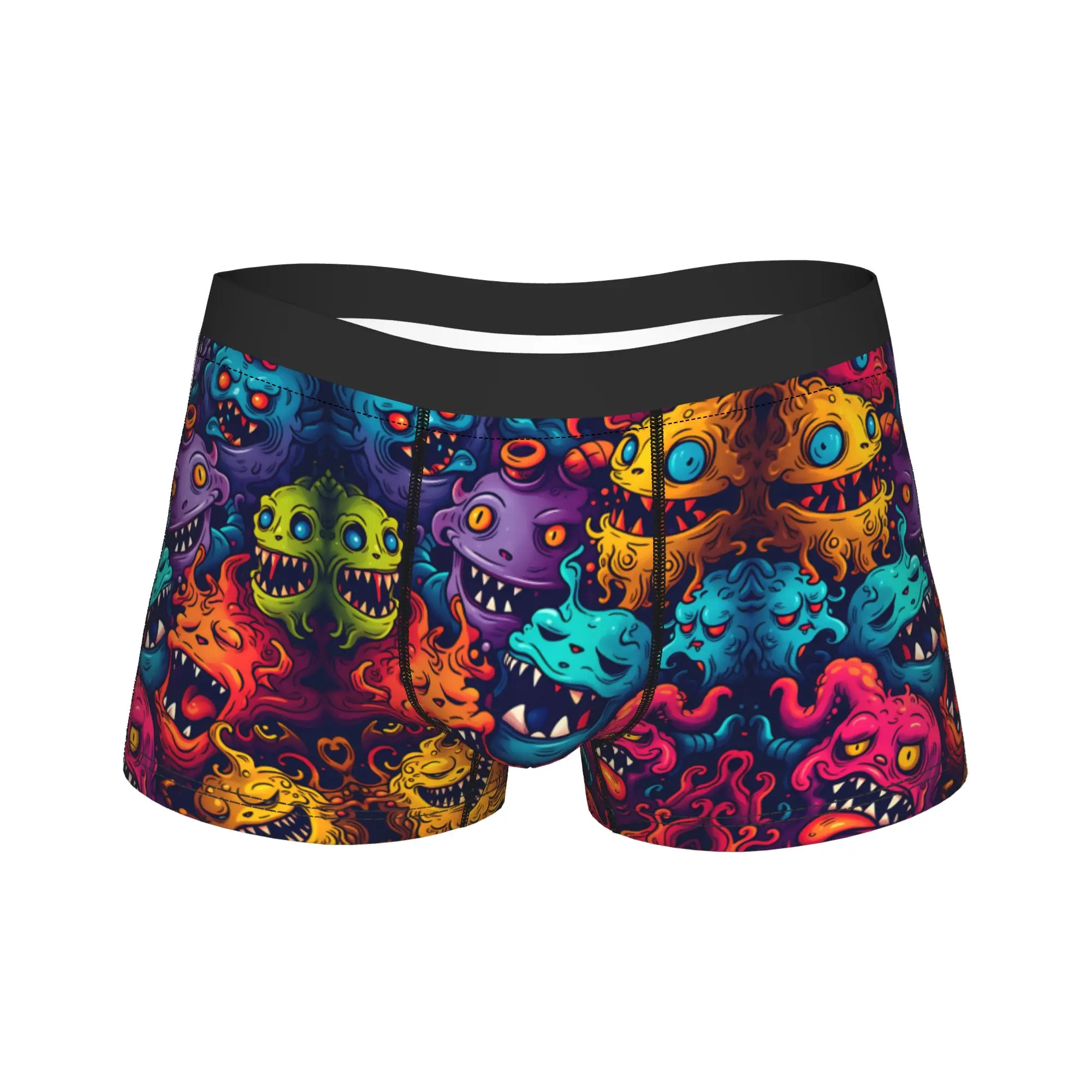 

Street Dark Graffiti Style Shorts Briefs Underwear Quality Males Funny Trunk Custom DIY Plus Size Panties