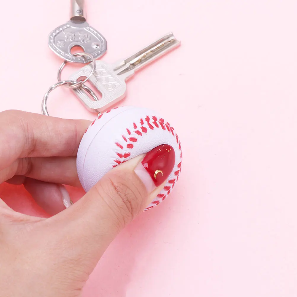 

20pcs Baseball PU Sports Design Key Ring Holder Pendant Decor Keyring Decor White Pendant Keyring s Party Favor